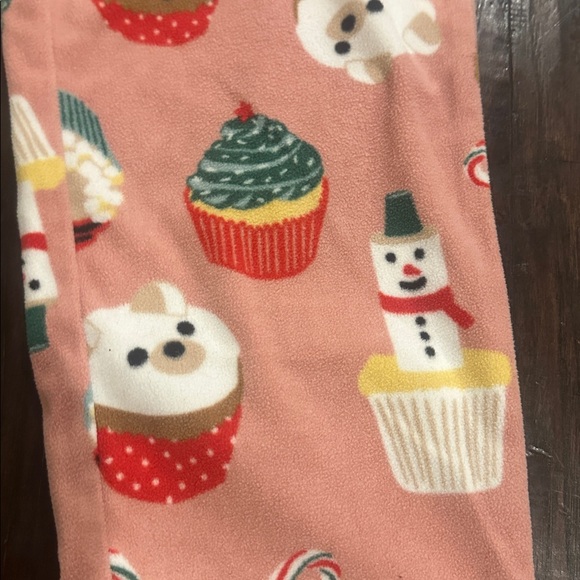Baking Spirits Bright fleece holiday pajamas Carter's girls 7 Christmas pjs - Picture 5 of 8